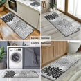 thumbnail image 6 of Black Floral and Petal Pattern Kitchen Rug Mat,Kitchen Runner Rugs Non Skid Washable,Decorative Kitchen Floor Mats for Kitchen,Sink,Laundry,17"x47.2", 6 of 7
