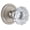 Satin Nickel, variant on Grandeur Fontainebleau Crystal Door Knob with Circulaire Rosette