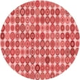 thumbnail image 1 of Ahgly Tapis Rond Lavable en Machine Intérieur Transitionnel Rose Corail Clair, 8 Pieds Rond, 1 of 7