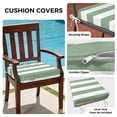 thumbnail image 3 of Outdoor Patio Cushion Covers 4 Pack Forest Green Stripes Patio Chair Cushion Covers with Ties and Zipper Modern Parallel Lines Waterproof Outdoor Seat Cushion Covers for Patio Furniture 22"x22", 3 of 9