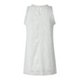 thumbnail image 4 of Mini Vestido Vestido corto de algodón para mujer, chaleco informal, vestido floral, Vestidos femeninos (blanco XXXL) Ygjytge para Mujer Blanco T XXL, 4 of 9