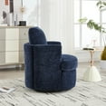 thumbnail image 3 of CKEASEAN 32'' Chenille Upholstered Swivel Accent Barrel Chair, 360 Degree Modern Oversized Round Swivel Chair for Living Room/ Nursery, Comfy Single Sofa Chair with Cushion, 3 of 9