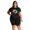 TP048-Black, variant on Women's Plus Size 2 Piece Short Set Casual Tie Dye Print Shirt + Bodycon Shorts Tracksuit Sportswear Outfit