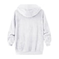 thumbnail image 4 of Gibobby Abrigo de peluche para mujer, Abrigo de peluche para mujer, estilo vintage, color contrastante, chaqueta Sherpa con bolsillo con cremallera para mujer(Blanco,G), 4 of 5