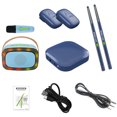 thumbnail image 1 of Altavoz Eléctrico Virtual Batería de Aire con Micrófono Baquetas Pedales Batería Azul, 1 of 7