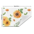 thumbnail image 3 of YFYANG Washable Heat-Resistant Placemats, 70% PVC/30% Polyester, Watercolor Sunflower Flower Kitchen Table Mat, 12" x 18" 1 Pcs, 3 of 6