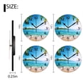 thumbnail image 2 of Battery Operated Analog Wall Clocks Non-Ticking Silent Modern Clock Decorative for Home,Office-Beautiful Tropical Beach With Palm Trees And Blue Sea Water(16inch), 2 of 4