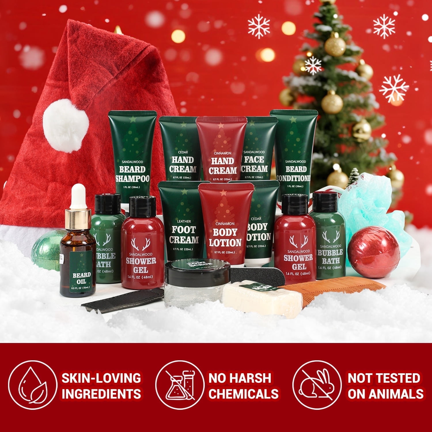 Rinse & Robust Advent Calendar 2025, 24 Pcs Bath and Body Valentines Day Gift Sets for Men Grooming