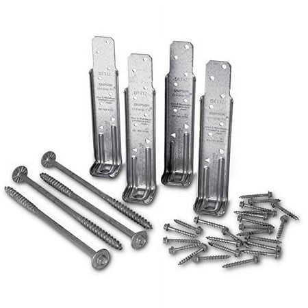 

- Galvanized Deck Tension Tie Kit For 2X W/ Screws 4Ct
