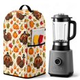 thumbnail image 3 of FOR U DESIGNS Turkey Pumpkin Maple Leaf Print Blender Cover Thanksgiving Decor Washable, Stain Resistant, with Top Handle & Pockets, Fits Coffee Maker & Juice Machine, 3 of 7