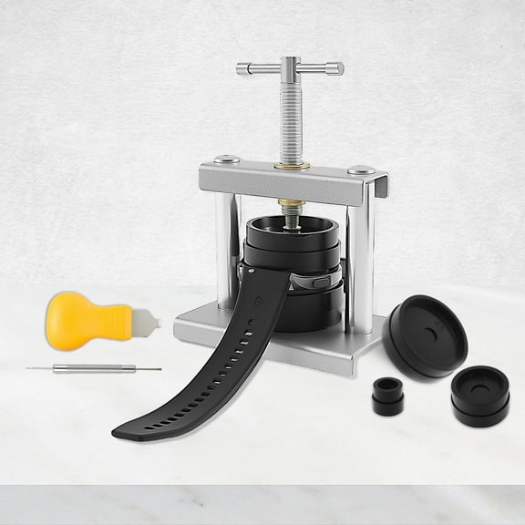 Ikoopy Watch Press Tool Set Metal Professional Watch Back Case Closer Repair Kits with 12 Molds for Quartz Mechanical Dial