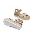 thumbnail image 3 of DREAM PAIRS Women's Stylish Platform Espadrille Wedge Sandals Round Toe Summer Causal Shoes Crisscross Band Adjustable Ankle Strap Buckle, 3 of 7