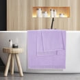 thumbnail image 5 of BELIZZI HOME 100% Premium Cotton 2 Pack Oversized Bath Towel Set 28x55 inches, Large Bath Towels, Ultra Absorbant Compact Quickdry & Lightweight Towel, Ideal for Gym Travel Camp Pool - Purple, 5 of 8