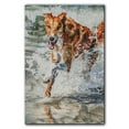thumbnail image 3 of Funny Dog on Beach Canvas Wall Art, Borzoi Dog Picture Ocean Artwork for Bathroom Bedroom Living Room, Art Decor 8x12 Inches, 3 of 6