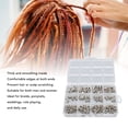 thumbnail image 4 of Anillos de Cabello de Rastas, Suavizado Dentro de 120 Piezas de Pulseras de Aleación Destacada que Hace la Decoración del Cabello Evitando Rascar Cuentas de Rastas para Colas de, 4 of 7