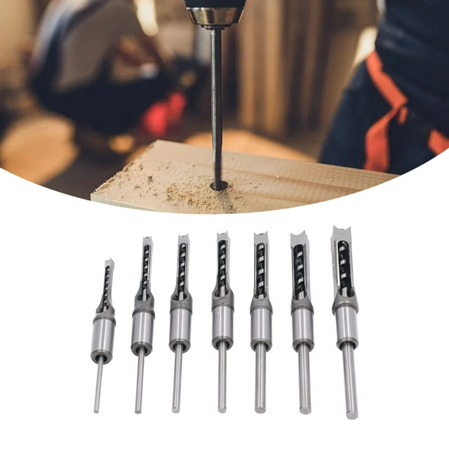 Square Drill Bits, HSS Precise 7 Pcs Square Drill Bit Set For Wood Products