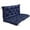 Navy Blue, variant on SQDWYGG Outdoor Swing Cushions with Backrest, 2 or 3 Person Seat Bench Replacement Waterproof Cushion for Outdoor Patio Porch Garden Furniture Swing Chair,Bamboo Leaf,39.4x39.4in
