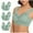 Green, variant on Jacenvly New Sports Bras for Women 3Pc 3Pc Strapless Underwear with Thin Side Collection and Daily Bra Breathable Bras for Women No Underwire Coffee