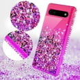 thumbnail image 3 of SPYCASE Liquid Glitter Phone Case for Google Pixel 6A Case, Hot Pink/Purple, 3 of 5