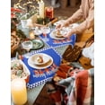 thumbnail image 3 of Merry Christmas Placemats Set of 4 Santa Claus Tree Blue Plaid Heat Insulation Washable Place Mats, Rustic Non-Slip Table Mats for Dining Table Party Kitchen Decor,13x19 Inch, 3 of 4