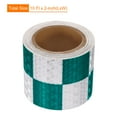 thumbnail image 2 of Uxcell Reflective Tape, 2 Roll 10 ft x 2-inch Adhesive High Visibility Safety Tape Reflector, Square Green White, 2 of 6