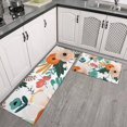 thumbnail image 2 of Pioneer Flower Floral Print Pattern Kitchen Rugs Sets Of 2,Anti Fatigue Kitchen Mat Rugs Non Slip Washable,Decorative Kitchen Floor Mats for Kitchen,Sink,Laundry,17"x30"+17"x47", 2 of 7