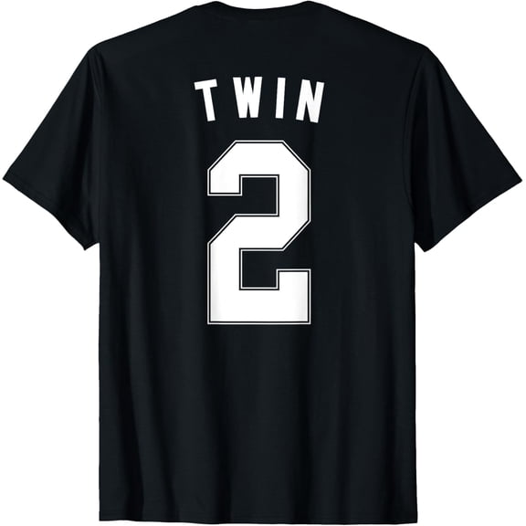 TWIN 2 shirt funny matching adult kid jersey identical twin T-Shirt
