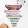 thumbnail image 4 of TrowBridge-bragas de algodón a rayas para mujer, ropa interior deportiva, cómoda, transpirable, bonita, lencería acogedora, 4 of 4