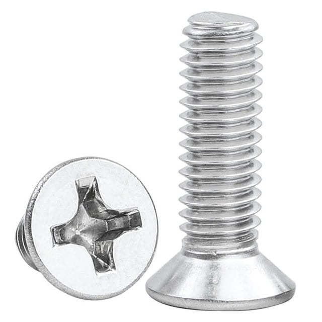 Tornillo de cabeza avellanada con ranura en cruz KM de acero inoxidable 304, tornillo de cabeza plana, tornillo dentado para máquina M3/M3.5/M4/M5/M6