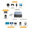 thumbnail image 4 of Extractor de audio HDMI Arvitek 4K @30Hz HDMI a óptico 5.1 S/PDIF, 4 of 6