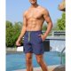 thumbnail image 4 of SAYOO Shorts de playa de cuerda para hombres, shorts de cintura elástica, forro de malla SAYOO moda, 4 of 8
