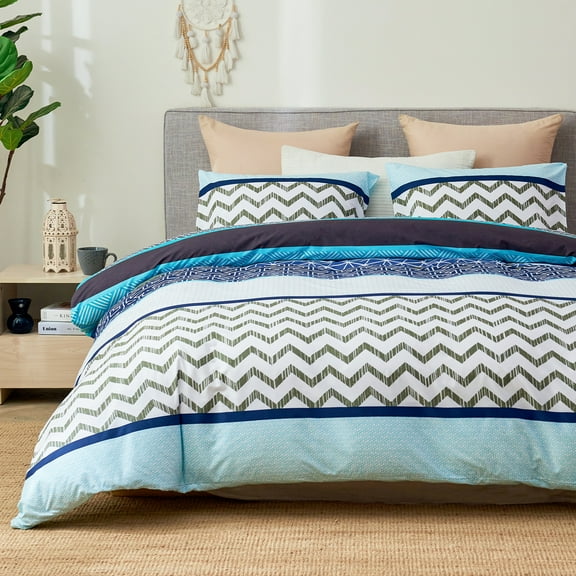 JML Duvet Cover Set Queen Size – Soft 3 Piece Microfiber Duvet Cover Set