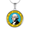 Luxury Necklace (Gold), variant on Washington State Seal Circle Pendant Necklace Stainless Steel 24 Inch Chain Silver Tone or Gold Tone