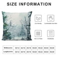 thumbnail image 5 of Orinice Snowy Forest Trees Graphic Decorative Cushion Throw Pillow Cover for Home Couch Living Room Bed Sofa Winter Printed on Both Sides 1PC 24x24in, 5 of 5