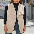 thumbnail image 3 of Women Quilted Vest Patchwork Sleeveless Jacket Open Front Cardigan, 3 of 9