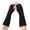 Black, variant on Unisex Knit Elastic Long Fingerless Gloves, Winter Warm Cable Elbow Length Arm Warmers, Thumb Hole Wrist Warmers, Cold Weather Arm Sleeve Accessories for Typing Driving Outings Dark Gray