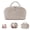 Khaki, variant on YUJING SUPERLILIFE 180° Open Makeup Bag with Mirror - 5 Pockets PU Leather Organizer(pink)