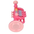 thumbnail image 3 of Juguete de bocina con diseño de simulación, efecto de iluminación dinámico, instrumento musical, bocina de juguete, regalo con cordón para mayores de 3 años, color rosa, 3 of 14