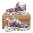 thumbnail image 1 of Zapatillas deportivas con estampado del 4 de julio para mujer, nuevas zapatillas deportivas de verano para exteriores, zapatillas clásicas con cordones y suela vulcanizada., 1 of 6
