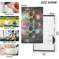 thumbnail image 6 of SKYSONIC Towels Set of 2 Closeup Flower Skull Print for Bathroom Kitchen Travel 16×28 inch, Cotton Bath Towels Lightweight Quickdry for Bathroom Ktichen Travel SPA Gym, 6 of 7