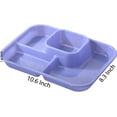 thumbnail image 6 of 4PCS Unbreakable Divided Plates for Adults, Lightweight Reusable Plastic Compartment Portion Control Plates, 1.8 Inch deeper depth Dinner Plate for Soup,yogurt, 6 of 13
