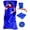 Blue Polyester - with Zipper - Single, variant on Sleeping Bag Liner Blue Polyester - Hook & Loop - Single Adult Camping Travel Sleep Sack