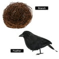 thumbnail image 4 of Miangastore 2PC Black Crows Halloween Fake Crow with Birds Nest Realistic Crows, 4 of 8