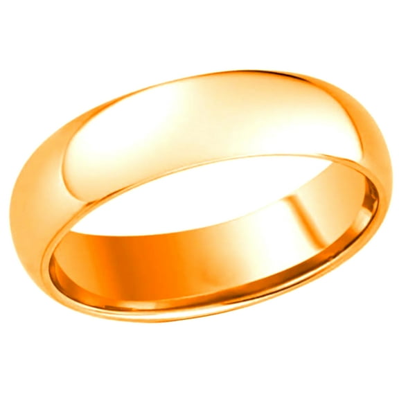 Free Engraving Personalized Custom Engraving Men's Women's Tungsten Wedding Band 7mm Domed Rose Gold Plated High PolishSZ: 6