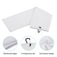 thumbnail image 4 of Uxcell 20"x16" Golf Towels Tri Fold Waffle Pattern Towels Soft Fiber with D Clip White 4 Pack, 4 of 6