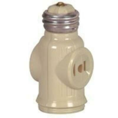 

2pk Cooper Wiring BP715V Ivory Keyless Lampholder Adapter 125 Volt