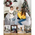 thumbnail image 7 of Oversized Bean Bag Chair Sofa with Foam Filled, Giant Two-Seater Bean Bag Sofa for Adults Teens, Floor Loveseat Faux Fur Beanbag Couch for Reading Gaming in Living Room, 7 of 7