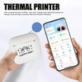 thumbnail image 3 of Sticker Printer, 203DPI Mini Thermal Printer BT Inkless Printer with Printing Paper, Label Maker Machine for Home Kitchen School Office, 3 of 7