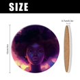 for African for Woman Drink Coasters with Holder,NonSlip Coasters Set of 4,Ceramic Coasters for