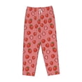 thumbnail image 6 of Uemuo Red Strawberry Pattern Women's Wide Leg Palazzo Lounge Pants with Pockets Light Weight Loose Comfy Casual Pajama Pants-X-Large, 6 of 9
